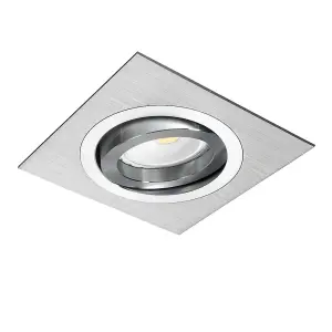 Luminosa Helium Recessed Downlight Light Square Aluminium