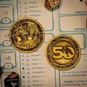 Dungeons & Dragons 50th Anniversary Antique Gold Coin