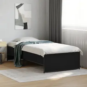 Berkfield Bed Frame without Mattress Black 90x200 cm