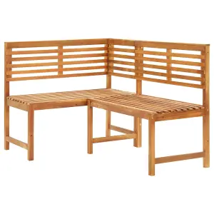 Berkfield Garden Corner Bench 140 cm Solid Acacia Wood