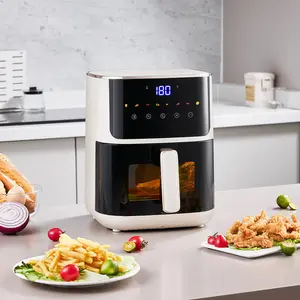 4.7L Air Fryer with Touch Screen Creamy White