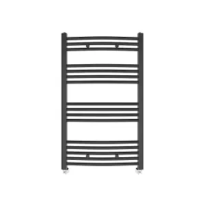 Right Radiators 1000x600 mm Bathroom Curved Heated Towel Rail Radiator Warmer Ladder Anthracite