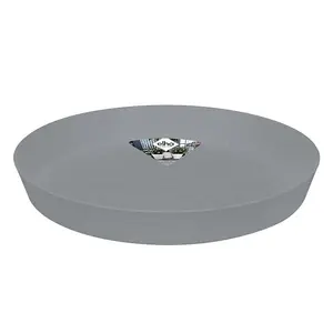 Elho Loft Urban Saucer Round 41cm for Plastic Plant Pot in Living Concrete