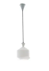 Luminosa SUGAR Dome Pendant Ceiling Light White black 20x26cm