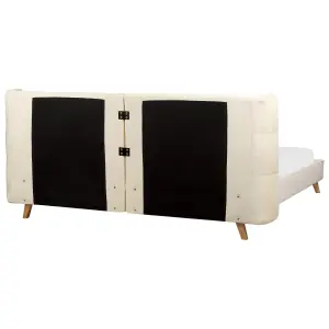 Velvet EU Super King Bed Beige SENLIS