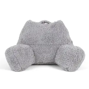 icon Teddy Bear Cuddle Cushion Grey Reading Support Pillow