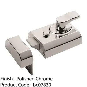 Contract Rim Cylinder Nightlatch 60mm Polished Chrome Door Security Lock