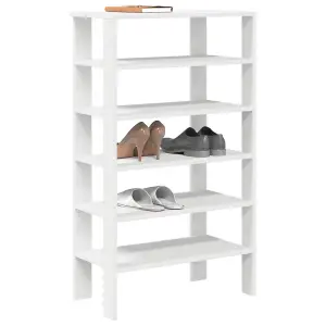 Berkfield Shoe Rack White 61x32x105 cm Engineered Wood