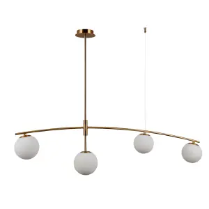 Luminosa Senai Modern 4 Light Bar Pendant Ceiling Light, G9