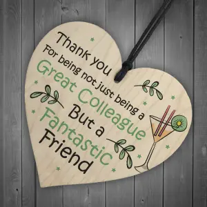 Colleagues Heart Plaque Hanging Sign Friendship Gift Friend Birthday Gift Thank You