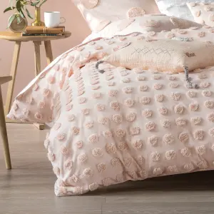 Linen House Haze Tufted Polka Dot 100% Cotton Duvet Cover Set