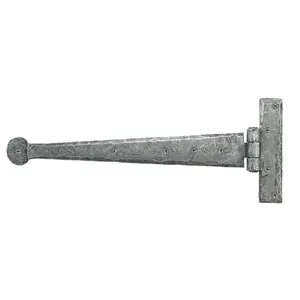 11.5cm H x 30.5cm W Surface Mount Pair Door Hinges Pewter Patina