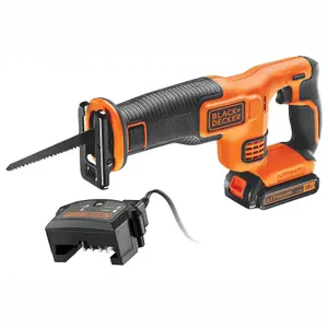 Black and Decker BDCR18 18v Cordless Reciprocating Saw 2 x 1.5ah Li-ion Battery