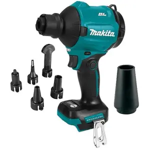 Makita DAS180Z 18v Brushless Dust Blower Inflator Deflator LXT + 6 Nozzles