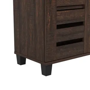 Lismore 16 Pair Shoe Storage Cabinet/Lismore shoe cabinet for 16 pairs of shoes Dusty Walnut