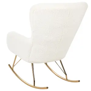 Rocking Chair ANASET Boucle White