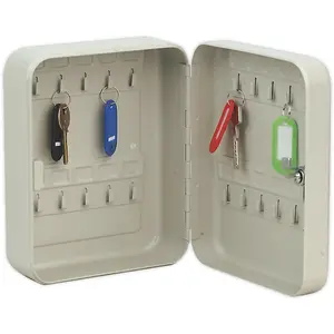 Wall Mounted Locking Mini Key Cabinet Safe - 20 Key Capacity - 160 x 200 x 80mm