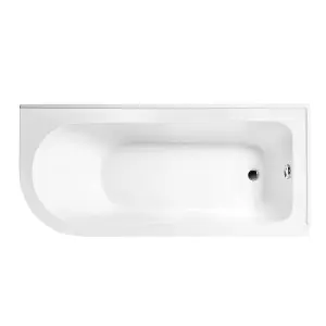 Balmoral 1700mm Freestanding Right Hand Shower Bath with White Claw & Ball Feet