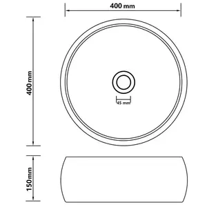 Belfry Bathroom Baymore 400mm L x 400mm W Ceramic Circular Sink White