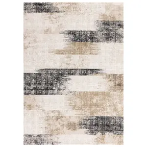 Beige Abstract Luxurious Modern Easy To Clean Rug For Dining Room Bedroom & Living Room-120cm X 170cm