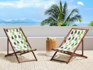 Sun Lounger Wood Dark Brown ANZIO