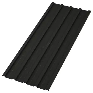 Birchtree Corrugated Roof Sheet Profile Metal Roofing Panel Cover Carport Shed 24PCS Black