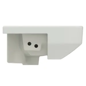 Ideal Standard i.life S Gloss White Rectangular Semi-recessed Basin (W)50cm