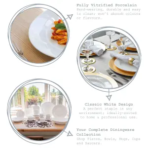 Argon Tableware - Classic Dinner Plates - 27cm - Pack of 6 - White