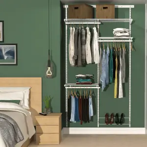 Open Wardrobe System with Shoe Storage 124cm (W) Static Shoe Shelf