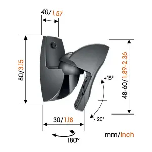 VLB 500 Speaker Wall Mount (2x, black)