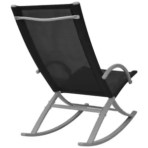 Berkfield Garden Rocking Chairs 2 pcs Steel and Textilene Black