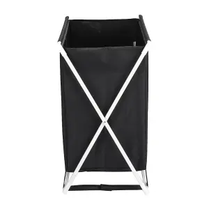 Black Folding Large Basket Bag Organizer for Dirty Clothes Heavy Duty Laundry Cart Baskets with Handle