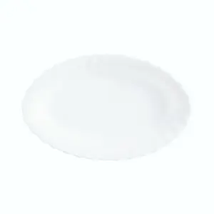 URBNLIVING 22cm Diameter White Oval Dish Plate