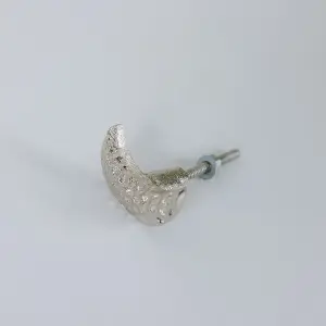 Melody Maison Silver Hammered Crescent Moon Drawer Knob