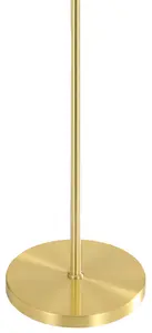 GoodHome Songor Modern Matt Brushed Brass LED Floor lamp