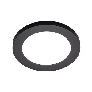 Litecraft Satin Black Magnetic Bezel For 6W Darly Bathroom Flush Ceiling Light