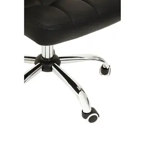 Interiors by Premier Brent Black Tufted Home Office Chair