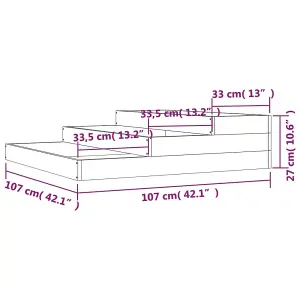 Berkfield Planter 107x107x27 cm Solid Wood Douglas