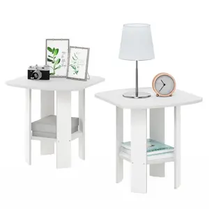 Alastair Side Table (Set of 2) White / White