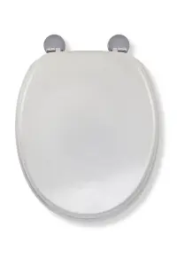 Croydex White Quartz  Flexi-Fix™ Toilet Seat