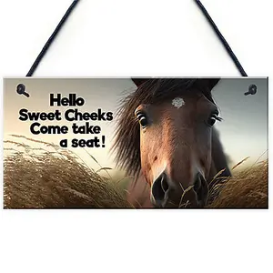 Red Ocean Horse Gifts For Girls Hanging Wall Sign Horse Sign For Stables Horse Lover Gifts Daughter Gift Friendship Gifts