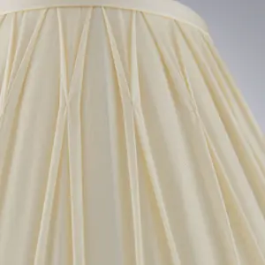 Tapered Cylinder Lamp Shade - Ivory Silk - 60W E27 or B22 - Living Room - e10067