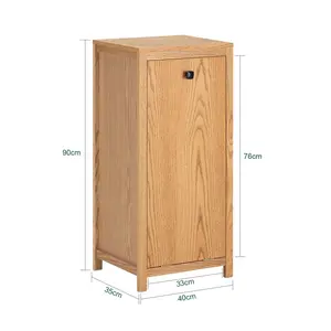 Bodulf Wood Cabinet Laundry Hamper with Handles