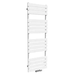 Nes Home 1600 x 500 mm Central Connection Designer Towel Radiator White Single Flat Tube