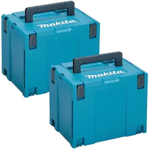 2x Makita MAKPAC Stacking Connector Tool Case Systainer TYPE 4 396 X 296 X 315