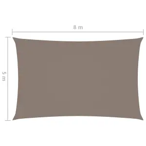 Berkfield Sunshade Sail Oxford Fabric Rectangular 5x8 m Taupe