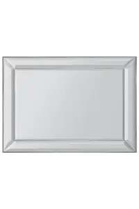 MirrorOutlet Frameless Large Venetian Modern Wall Mirror 109 x 78 cm 3ft7 x 2ft7