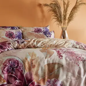 Paoletti Saffa Floral 100% Cotton Duvet Cover Set