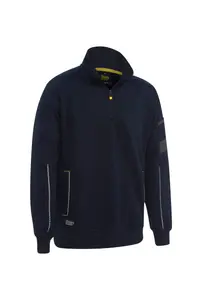 BISLEY WORKWEAR FLEECE 1/4 ZIP PULLOVER WITH SHERPA LINING