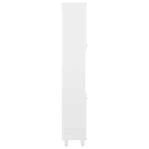 Berkfield Bathroom Cabinet High Gloss White 30x30x179 cm Engineered Wood